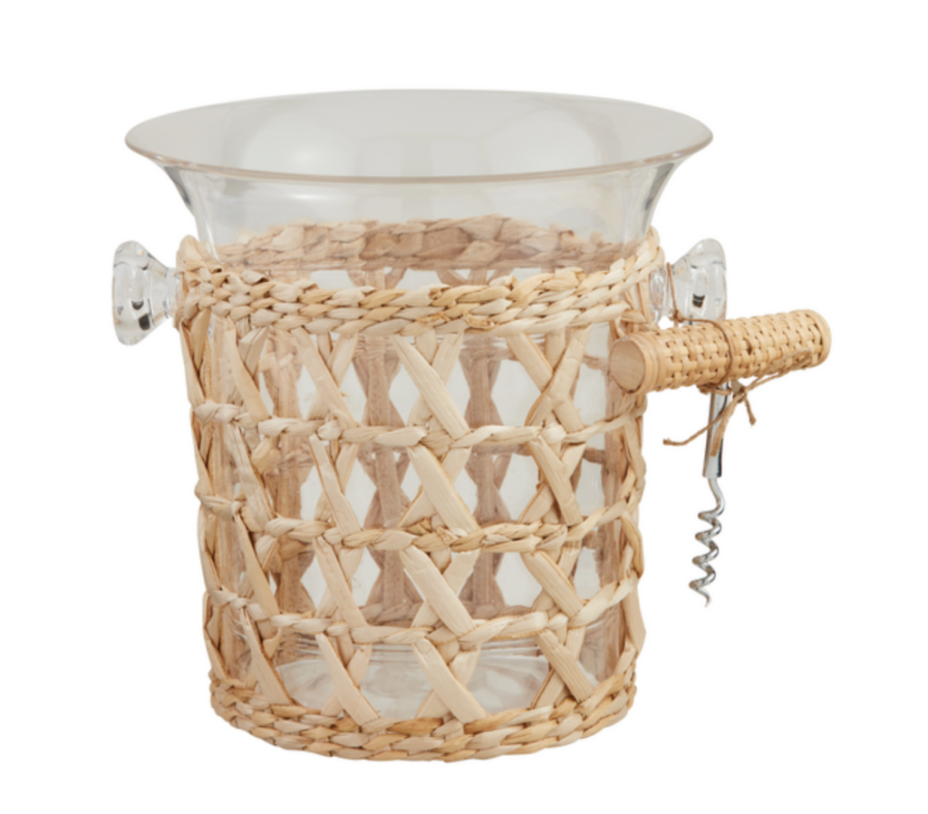 Woven Acrylic Ice Bucket Set